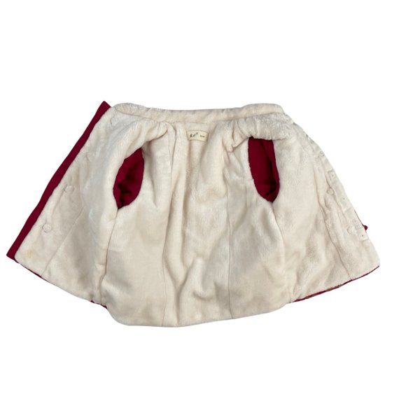 Girls Toddler  Size 90 2-3 years Fleece Lined Jacket Asian China Red Gold White - Picture 2 of 4